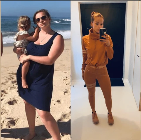 Femke voor en na haar programma bij Nutrition Works